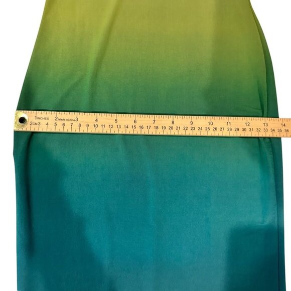 K Too Womens Long Sleeve Gradient Maxi Dress Red/Green/Blue Size M - Picture 8 of 9